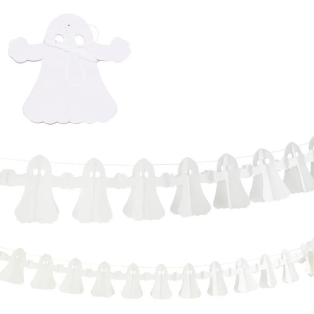 Halloween Paper Banner Spider Pumpkin Ghost Bat Paper Chain Garland Decoration — image 10