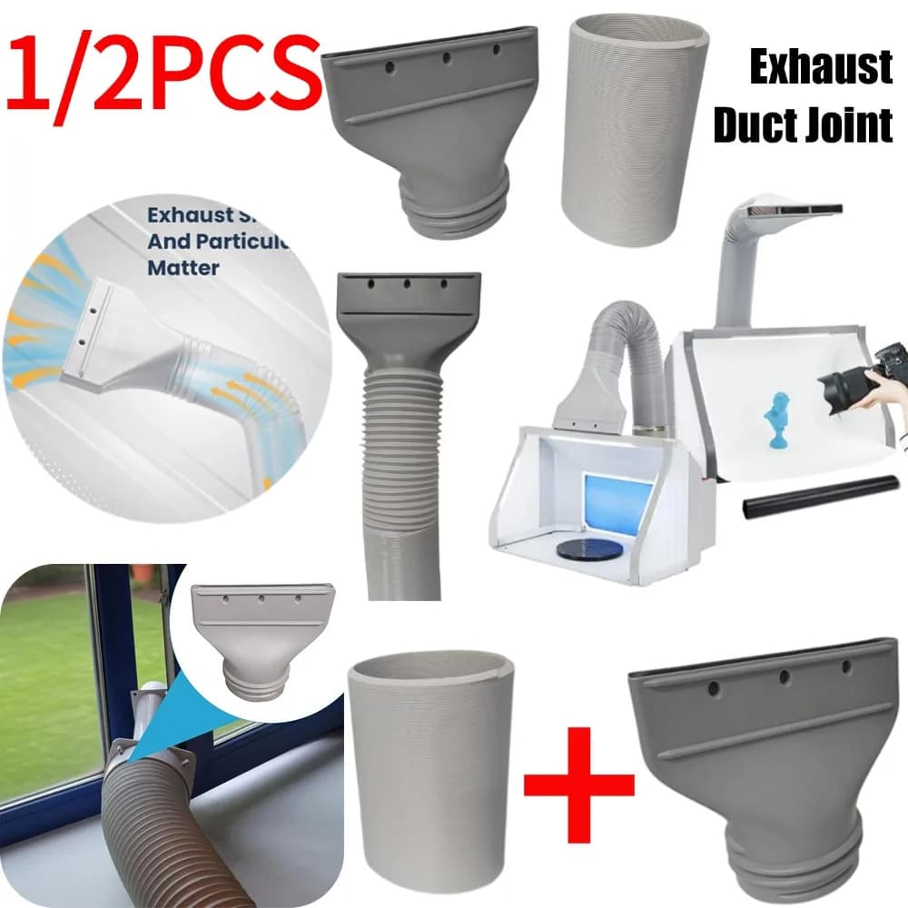 Portable Air Conditioner Window Duct Pipe Connector 1.5m Flat Mouth 2 Pcs — image 2