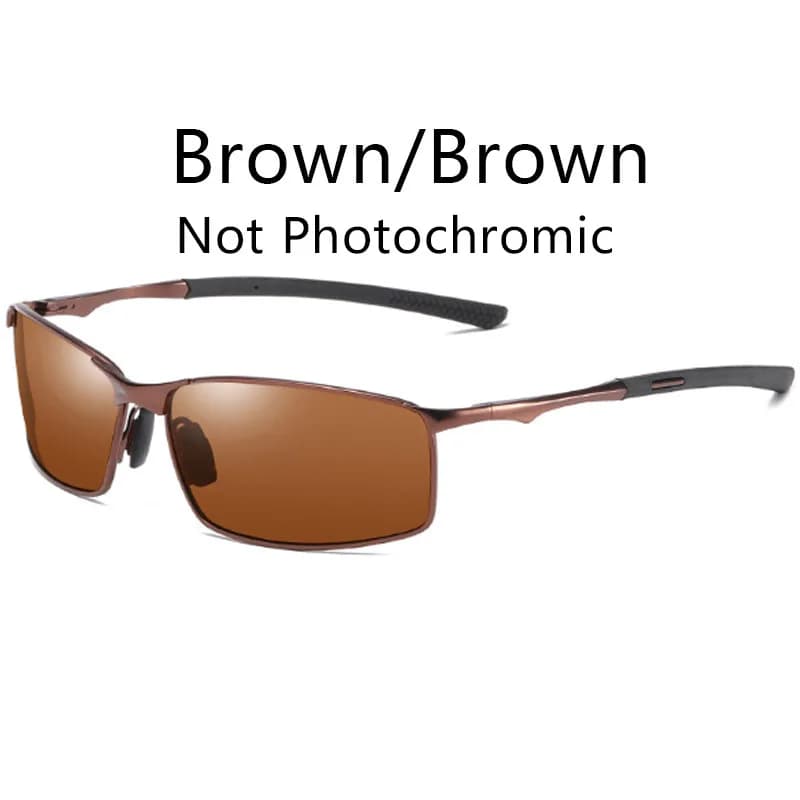 Photochromic Polarized Men Sunglasses Metal Square Driving UV400 New Male Sports — image 10