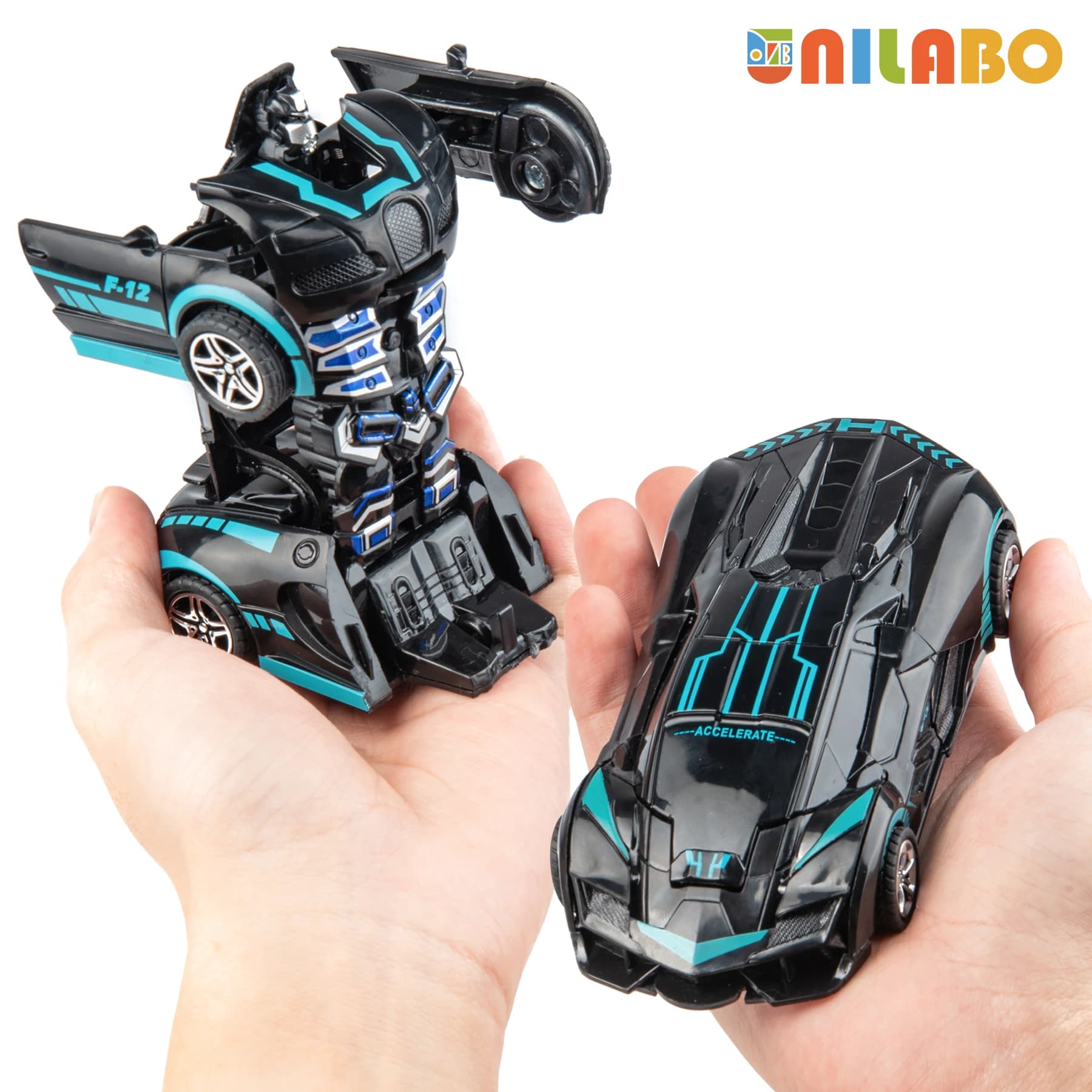 Transformable Robot Sports Car Toy Educational Kids Gift No Batteries Required — image 3