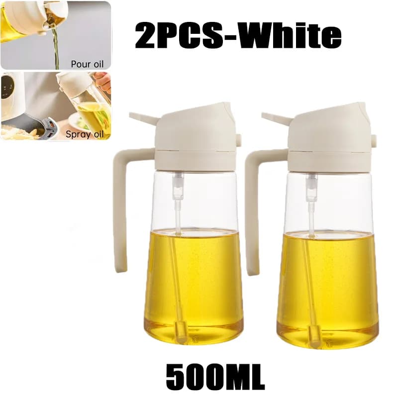 Oil Sprayer Bottle 500ml Kitchen Spray Dispenser BBQ Baking New 2in1 Plastic for — image 9
