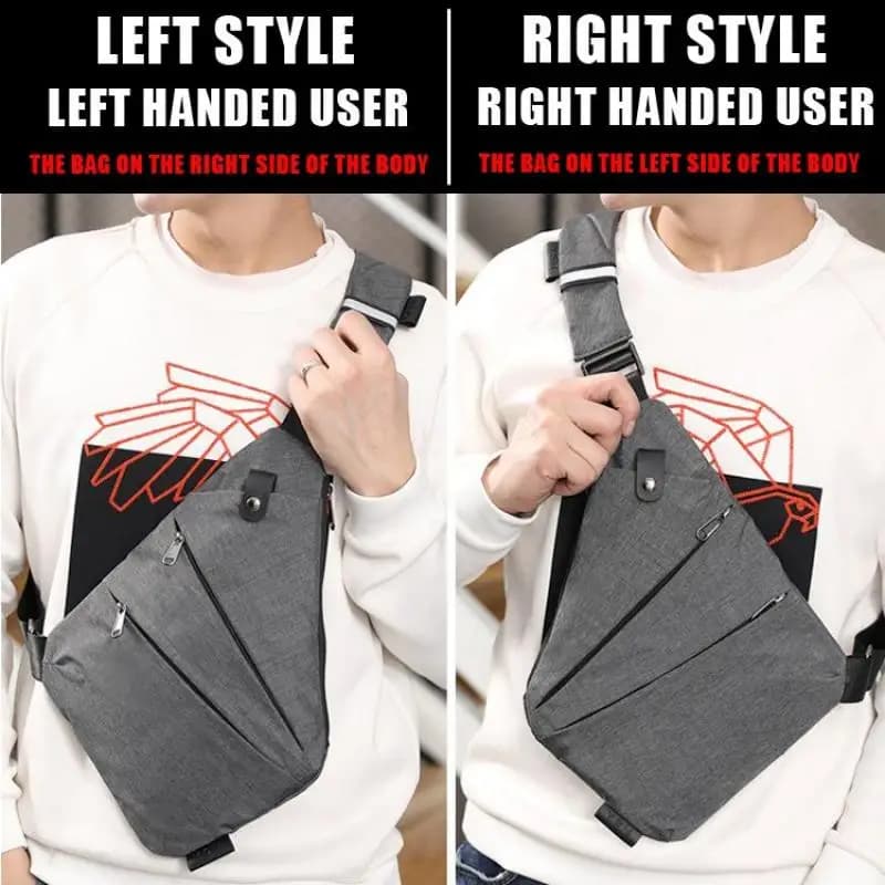 Men's Cross Body Chest Bag Waterproof Anti Theft Messenger Fanny Pack — image 6