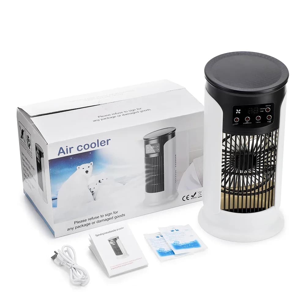 USB Evaporative Air Cooler Portable Mini Air Conditioner Fan with Humidifier — image 7