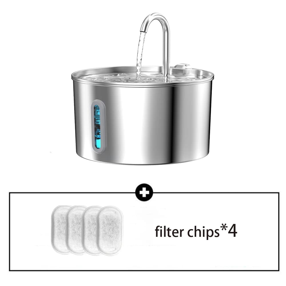 Automatic Water Fountain 2.2L Stainless Steel Pet Cat Dog Bowl New ZYFeeder With — image 13