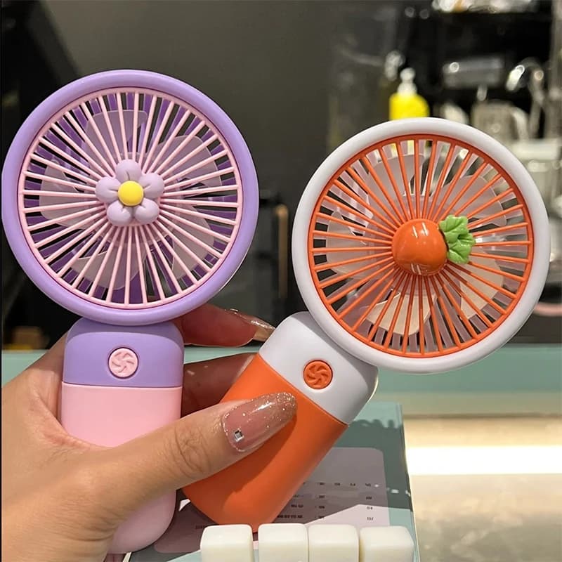 USB Rechargeable Portable Handheld Fan Dual Purpose Hand & Desktop Summer Fan — image 2