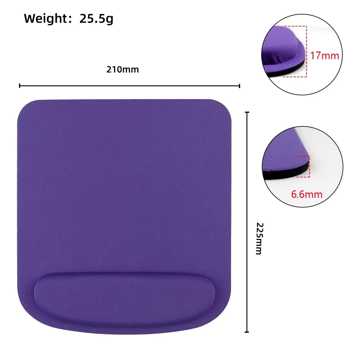 Mouse Pad Ergonomic Wrist Rest Eva Mousepad Office Computer Game New Solid Color — image 6