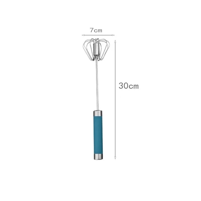 Stainless Steel Egg Beater Manual Whisk Mixer Hand Pressure Kitchen Tool — image 7