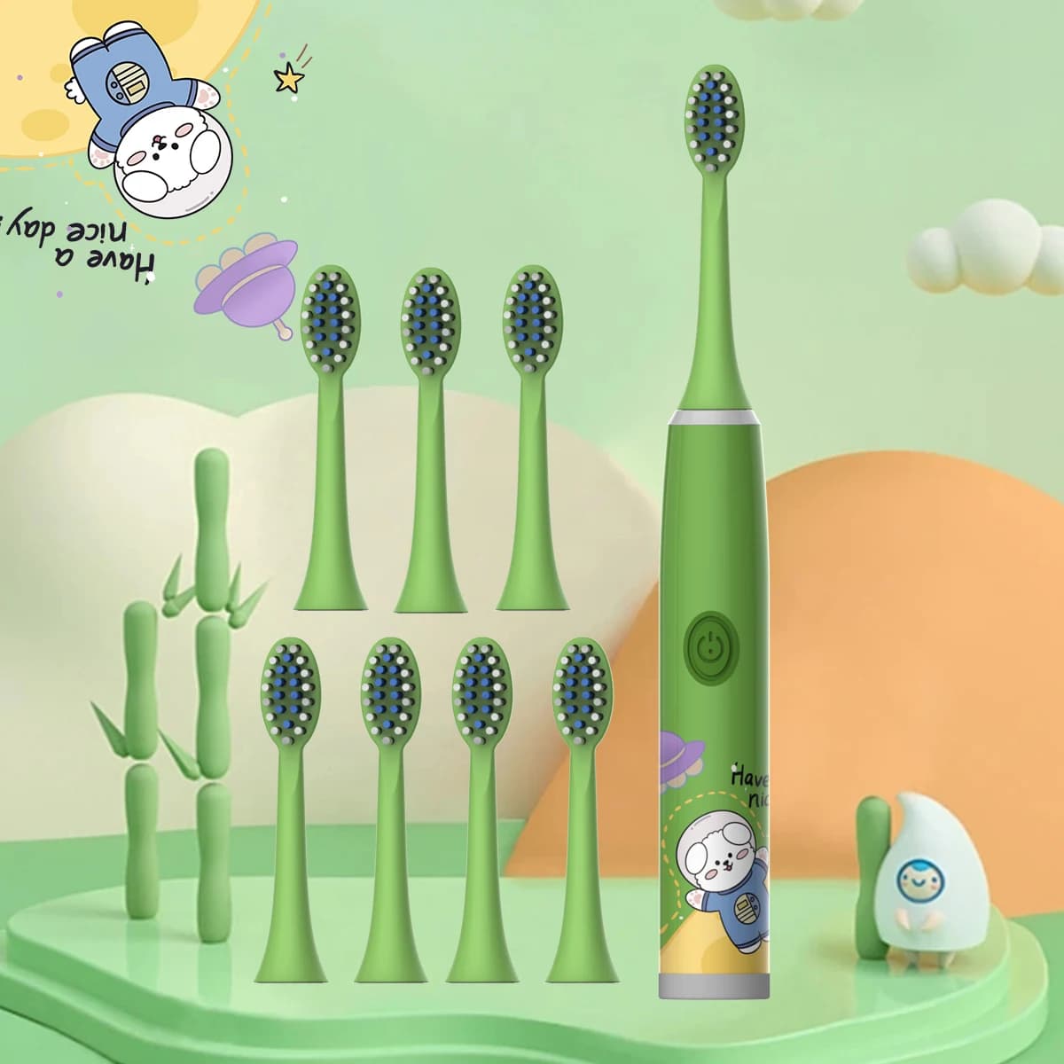 Children's Electric Toothbrush Cartoon Space Series Soft Hair New Color Cleaning — image 8