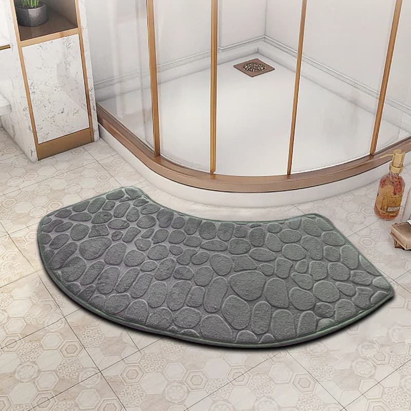 Bath Mat Non Slip Velvet Cobblestone Embossed Absorbent New Bathroom Doormat Dry — image 11