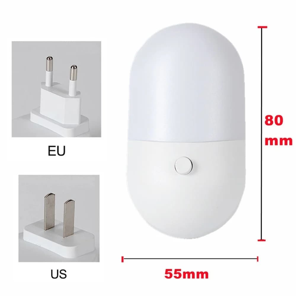 LED Bedside Night Light Lamp for Children's Bedroom | 85-265V EU US Plug Gift — image 5