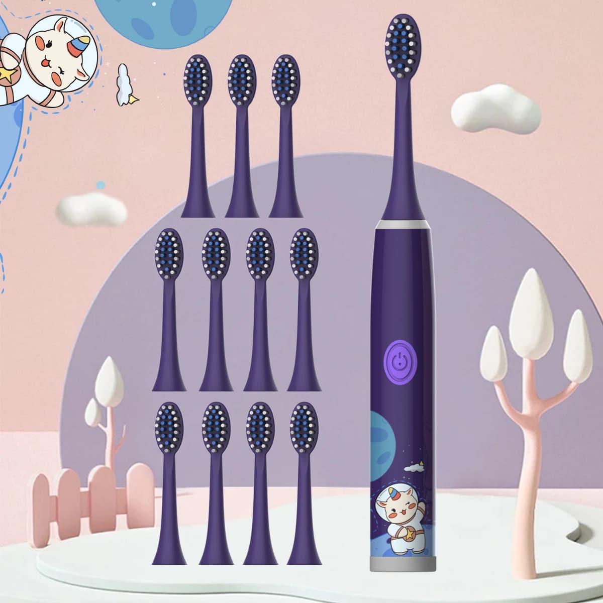 Children's Electric Toothbrush Cartoon Space Series Soft Hair New Color Cleaning — image 3