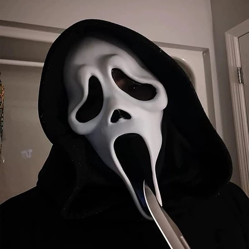 Halloween Scream Horror Face Mask Realistic Creepy Ghost Mask Movie Party Costume — image 3