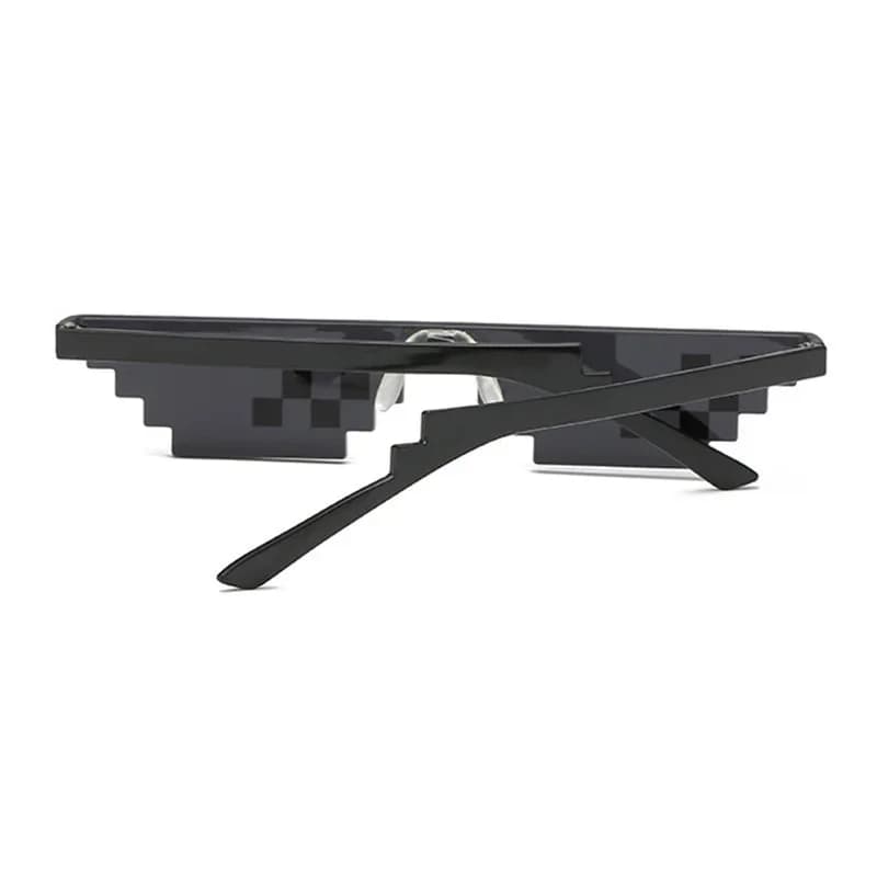 Mosaic Sunglasses Pixel Black Retro Gamer Robot Party Vintage for Men — image 5