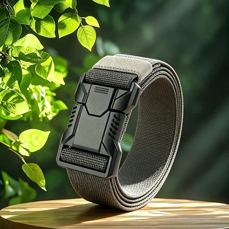 Men's Adjustable Tactical Belt Durable Outdoor Sports Hiking Fitness Belt — image 5