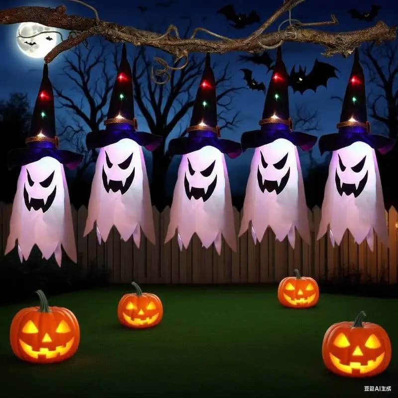 Halloween Ghost Decorations Lamp Glow in the Dark DIY Party Decor Home Yard — image 4
