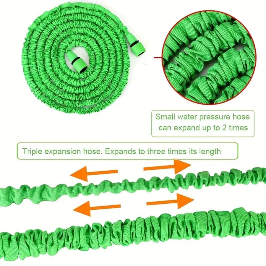 Retractable Garden Hose 25ft to 200ft High Pressure Multi-Function Car Wash Hose — image 3