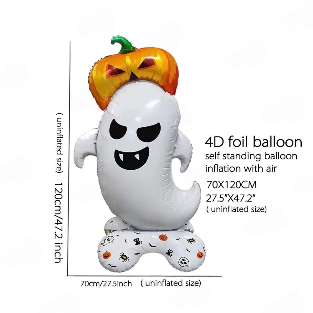 Halloween Aluminium Foil Balloons Bat Pumpkin Ghost Monster Party Large — image 18