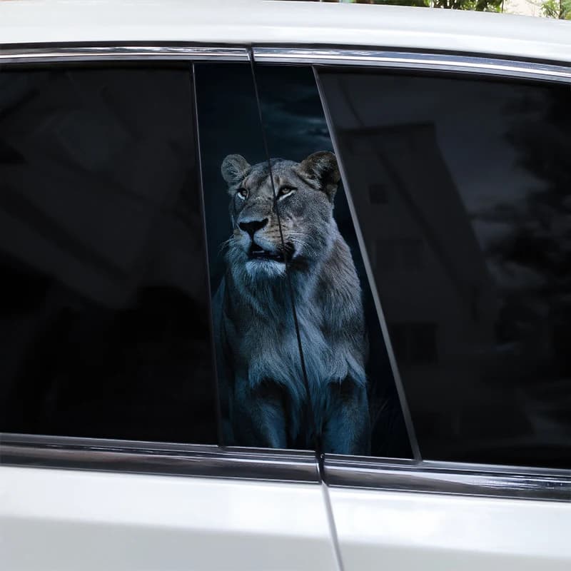 Leopard Car B-Pillar Waterproof Sticker DIY Door Styling Decal New 2pcs Animal U — image 8
