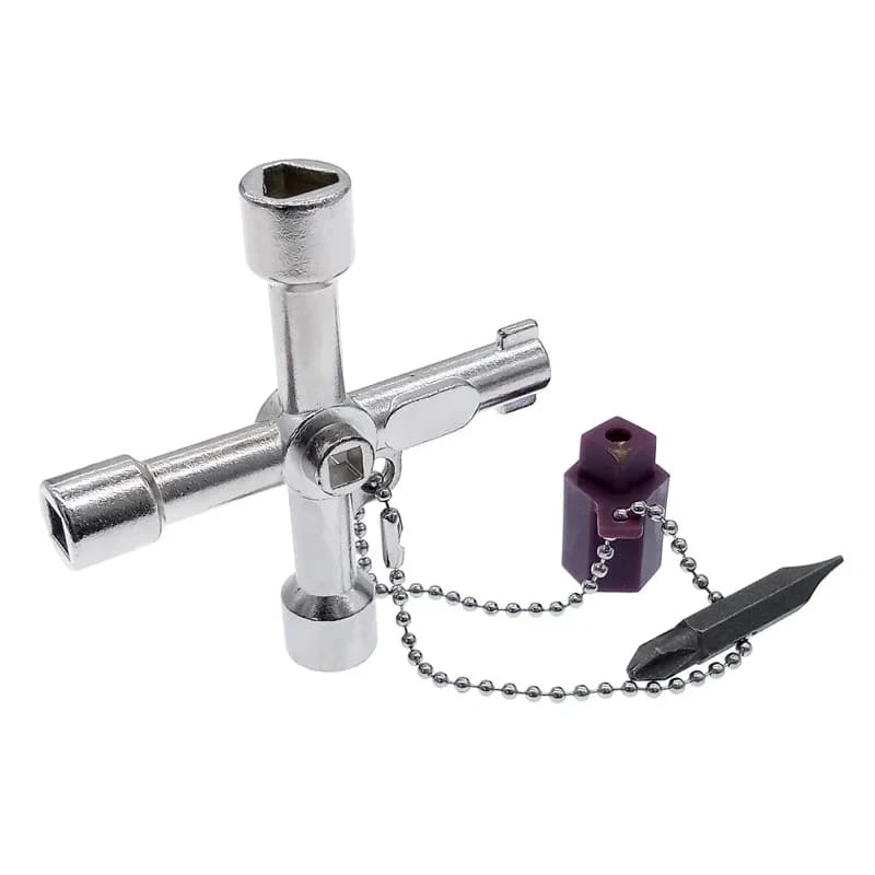 Universal Cross Multi-Function Key Triangle Wrench for Electrical Cabinet Train — image 7