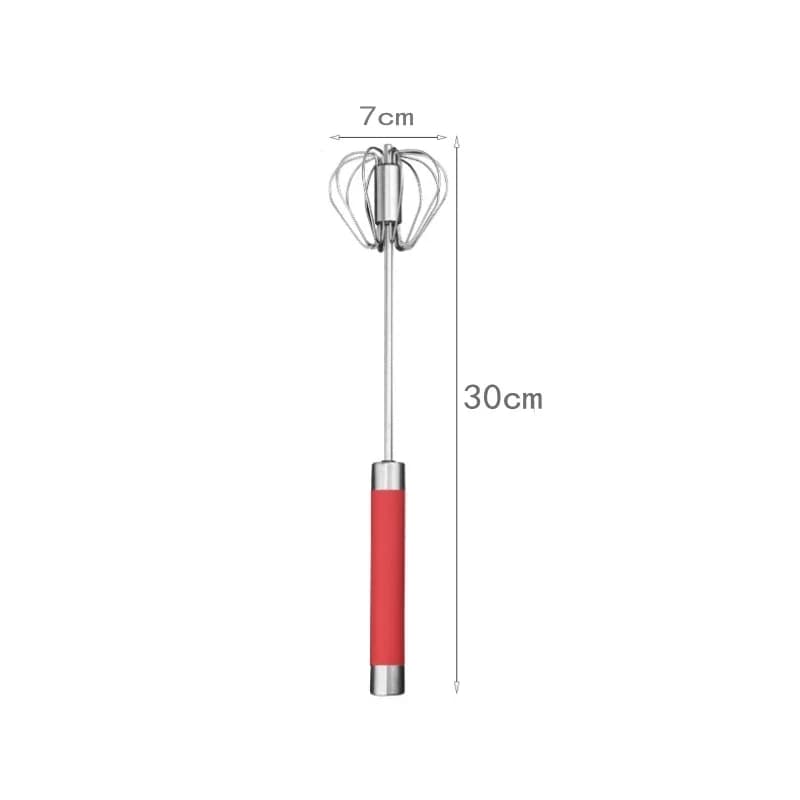 Stainless Steel Egg Beater Manual Whisk Mixer Hand Pressure Kitchen Tool — image 9