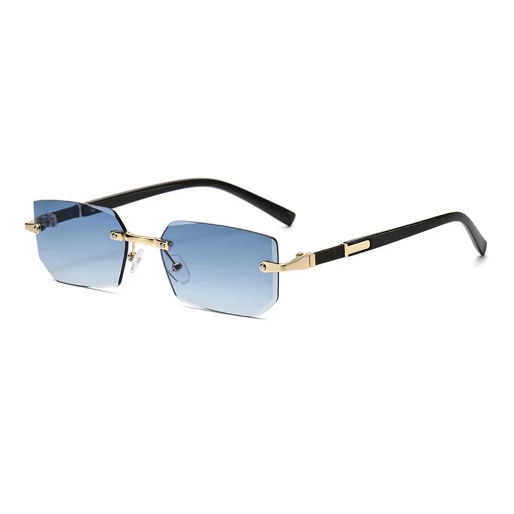 Rimless Cut Edge Rectangle Sunglasses Unisex Frameless New Eyewear Designer Y2k — image 10