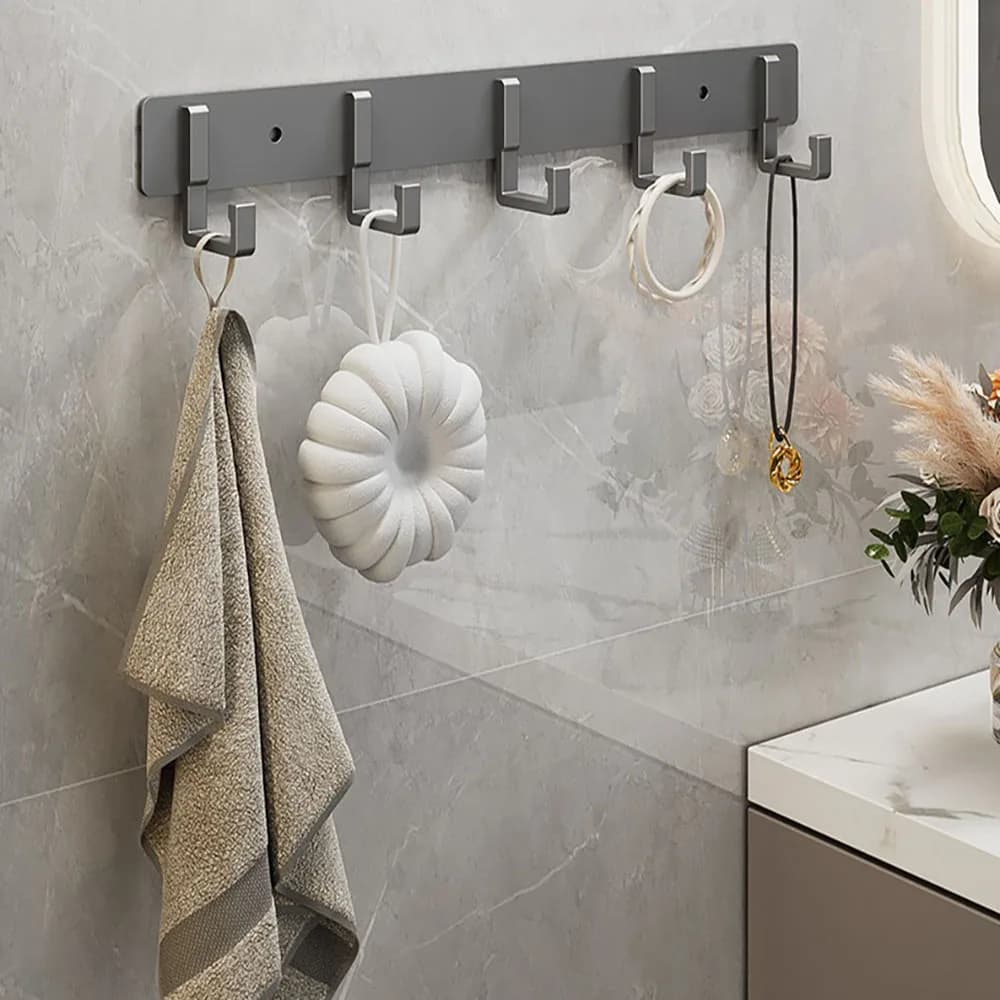 Aluminum Punch-Free Hooks Kitchen Storage Towel Hangers New Space Are Easy New U — image 5