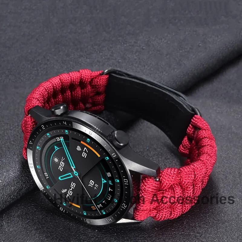 Braided Watch Band 20mm 22mm Universal Velcro Strap for Galaxy Watch Gear S3 — image 13