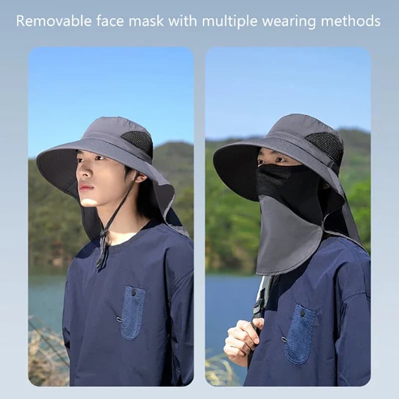 Summer Sun Hat UV Protection Fishing Cap Men Women Hiking Camping Visor — image 6