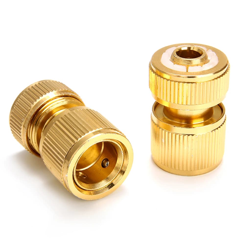 Brass-Coated Hose Adapter 1/2" Quick Connect Swivel Connector New Garden Systems — image 4
