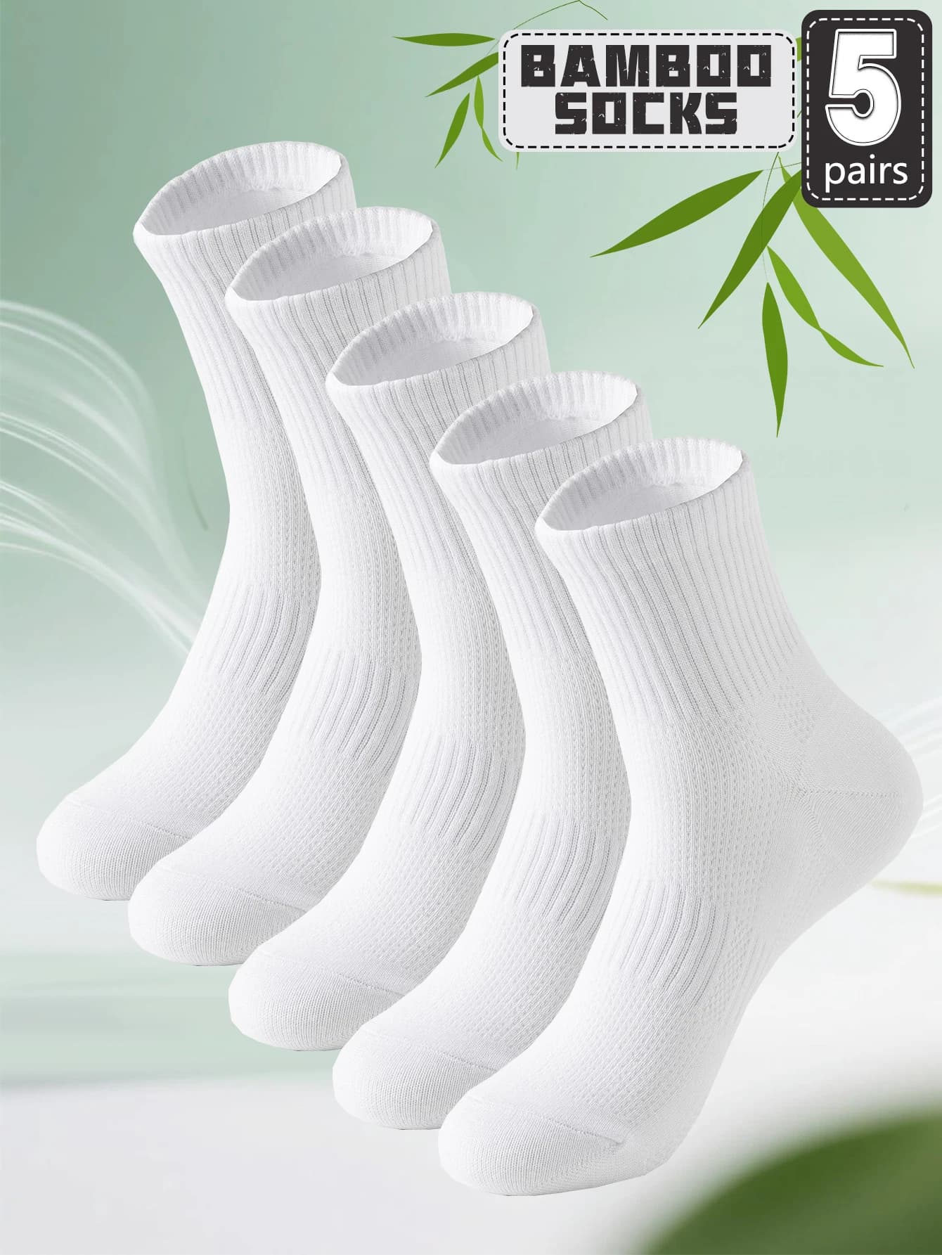 Men's Bamboo Fibre Socks Breathable Mesh Anti-Odour Business Short Socks UK — image 10