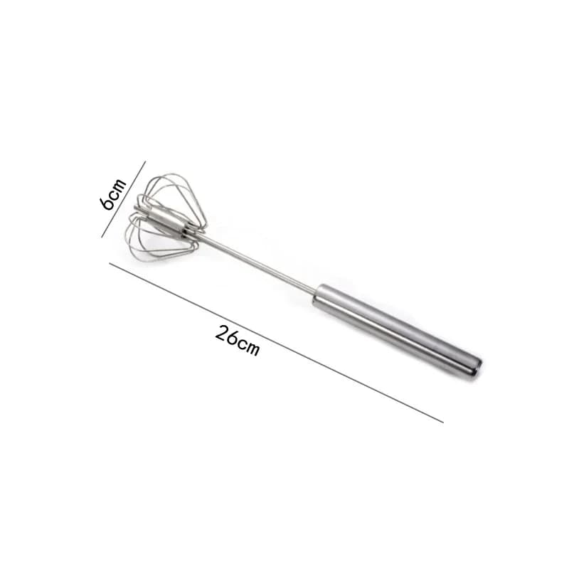 Stainless Steel Egg Beater Manual Whisk Mixer Hand Pressure Kitchen Tool — image 14