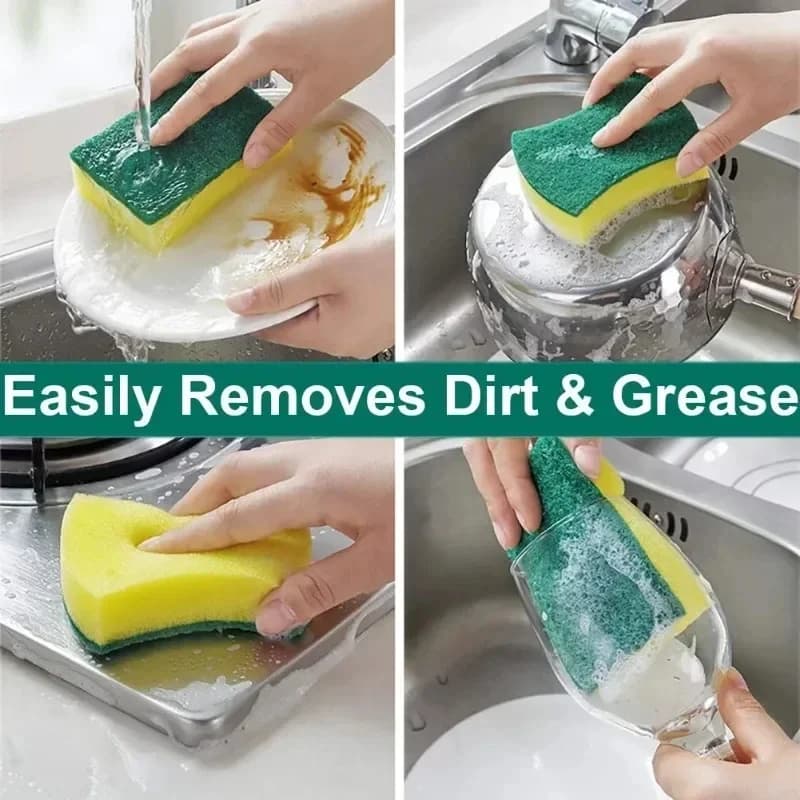 Magic Cleaning Sponge Double Sided Pot Rust Brush Kitchen Cleaning Tool — image 5