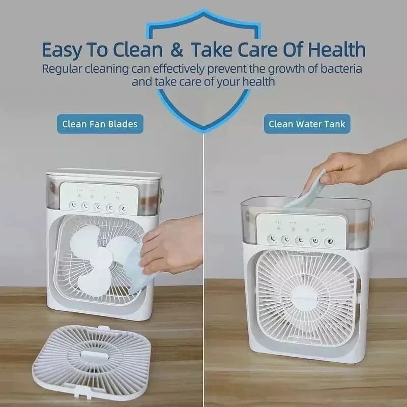 Mini Air Cooler Fan 3 in 1 LED Night Light Portable Humidifier New Conditioner U — image 6
