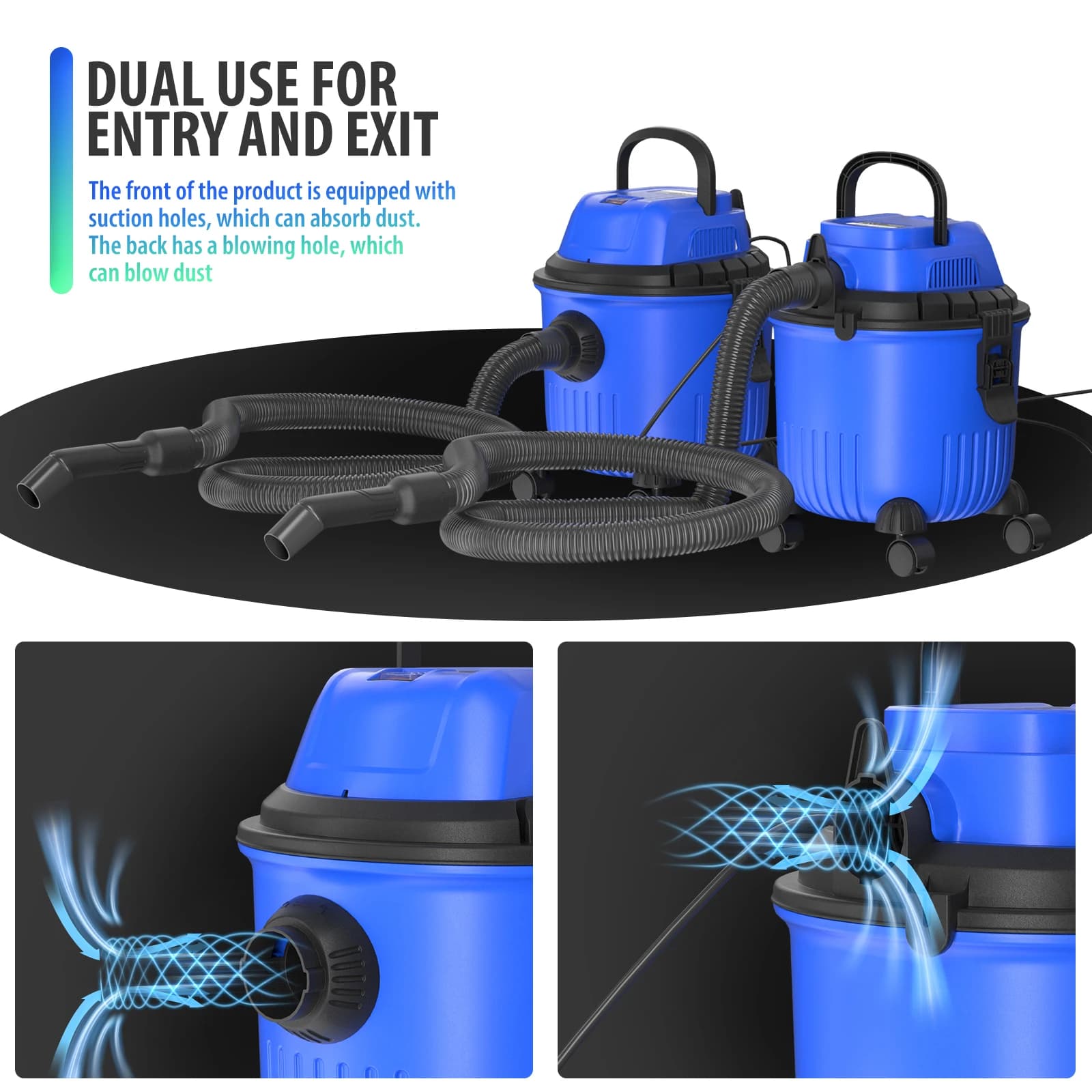 Wet and Dry Vacuum Cleaner 15L Tank 3 in 1 Blower Indoor Outdoor — image 6