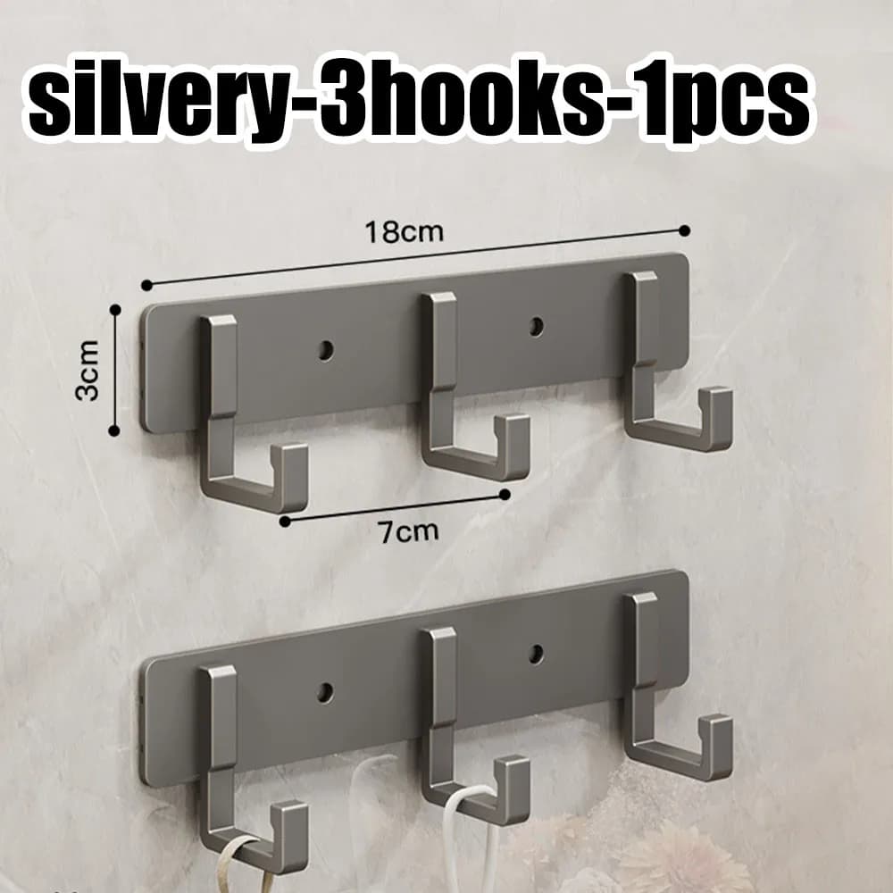 Aluminum Punch-Free Hooks Kitchen Storage Towel Hangers New Space Are Easy New U — image 16