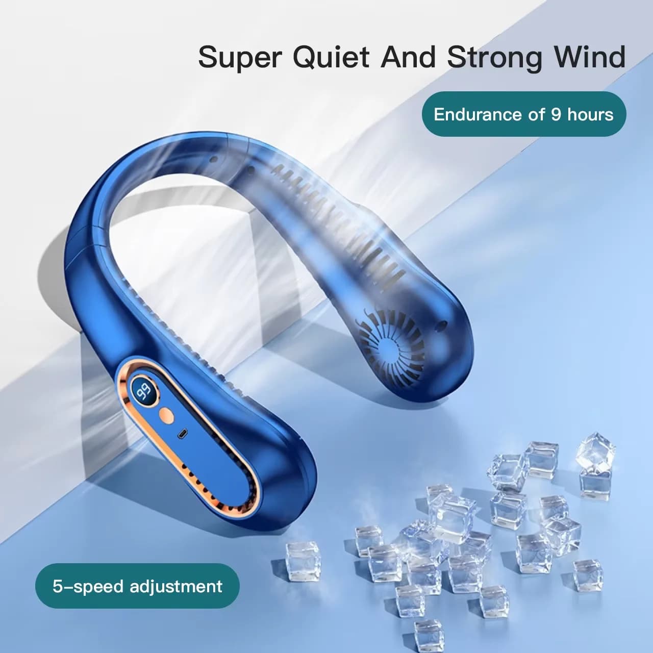 Portable Mini Hanging Neck Fan Bladeless USB Rechargeable Summer Neckband Fan — image 18