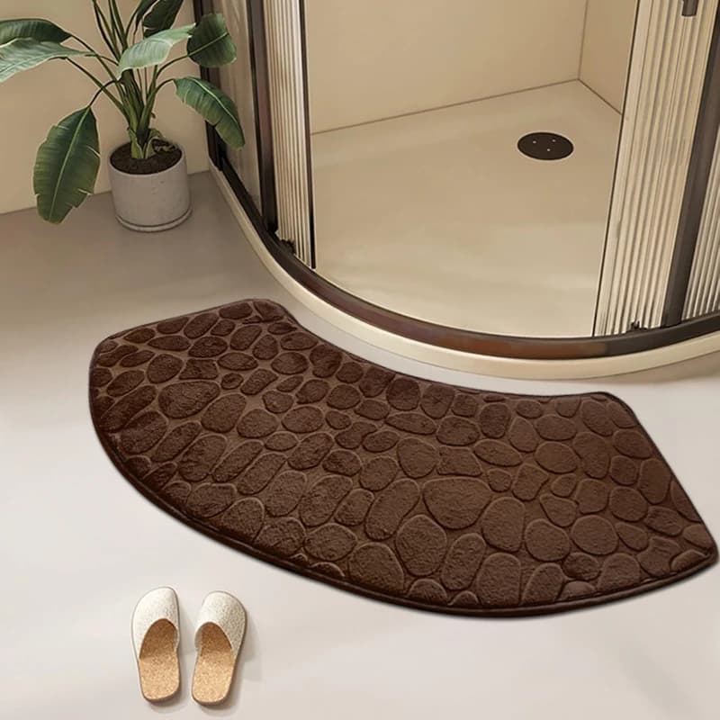 Bath Mat Non Slip Velvet Cobblestone Embossed Absorbent New Bathroom Doormat Dry — image 6