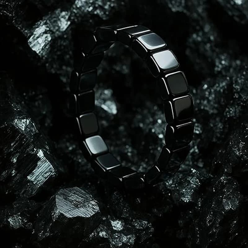Hematite Healing Bracelet Black Gallstone Elastic Bracelet Men Gift New For Life — image 3