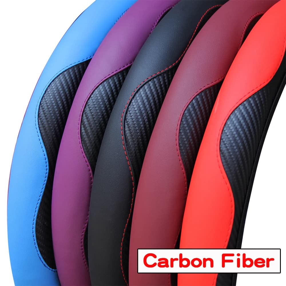 Universal Car Steering Wheel Cover Anti Slip Breathable Sport Grip Protector — image 5
