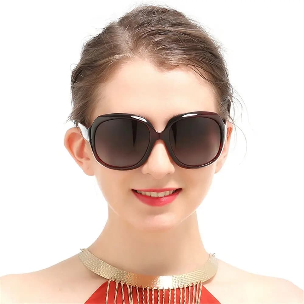 Polarised Sunglasses Women Square UV400 Vintage Oversized Shades — image 6