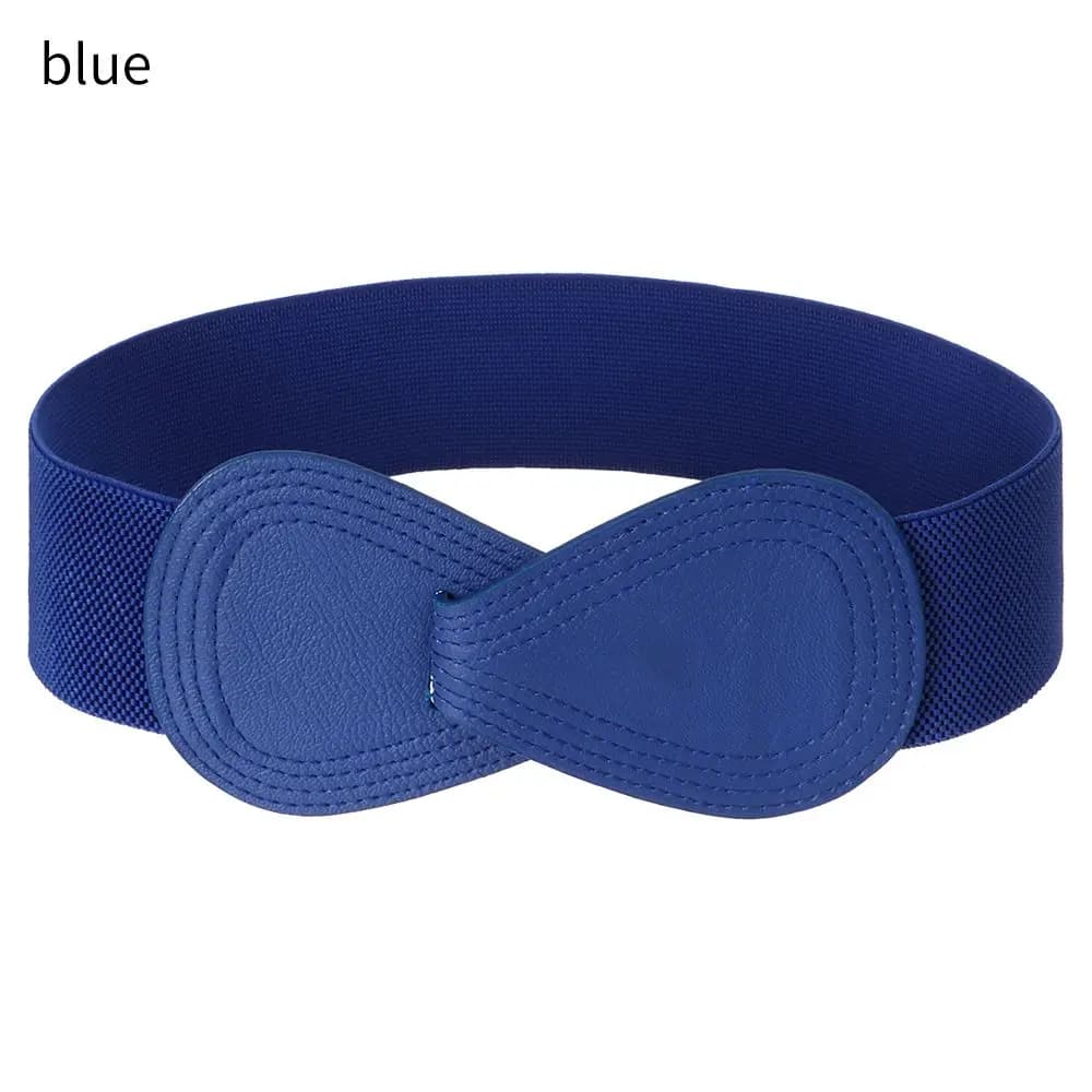 Women's Elastic Stretch Waistband Bow Belt for Dress Coat Decorative Fashion Belt — image 13