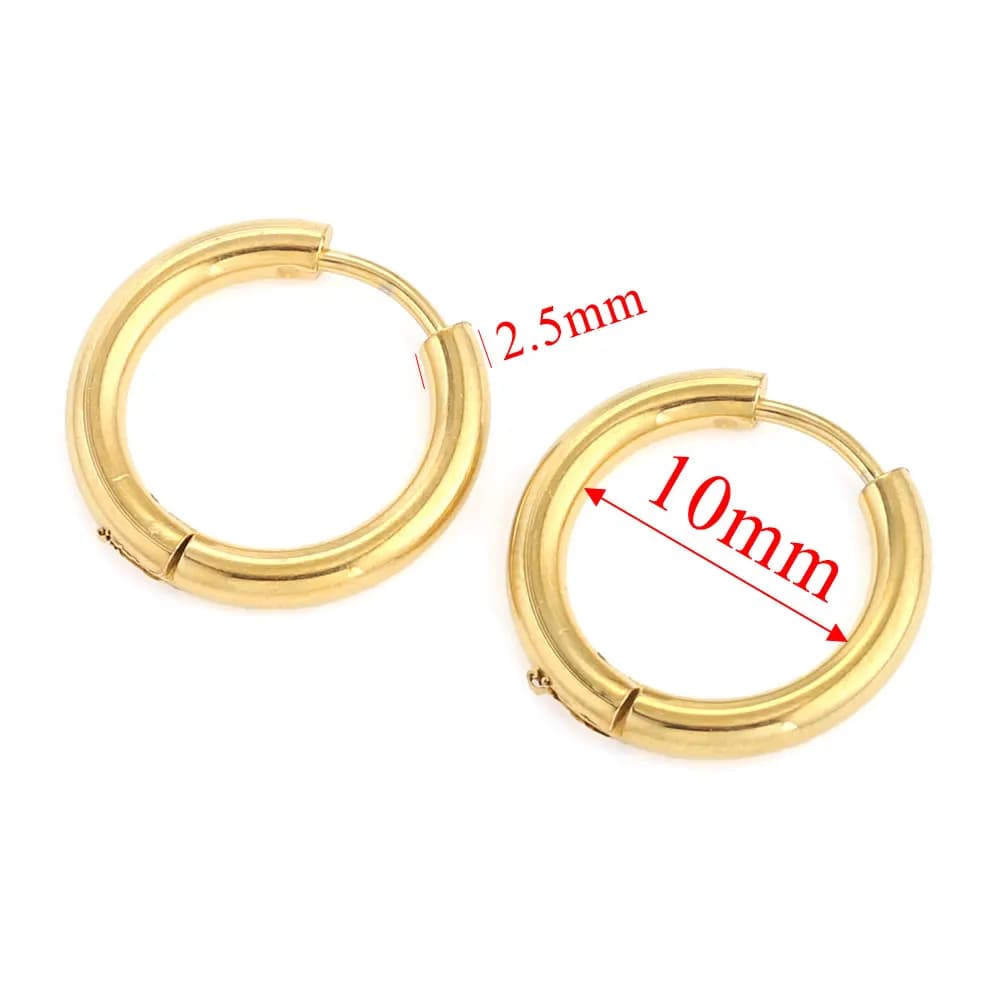 6 Pcs Stainless Steel Hoop Earrings Set for Women Korean Style Jewellery — image 24