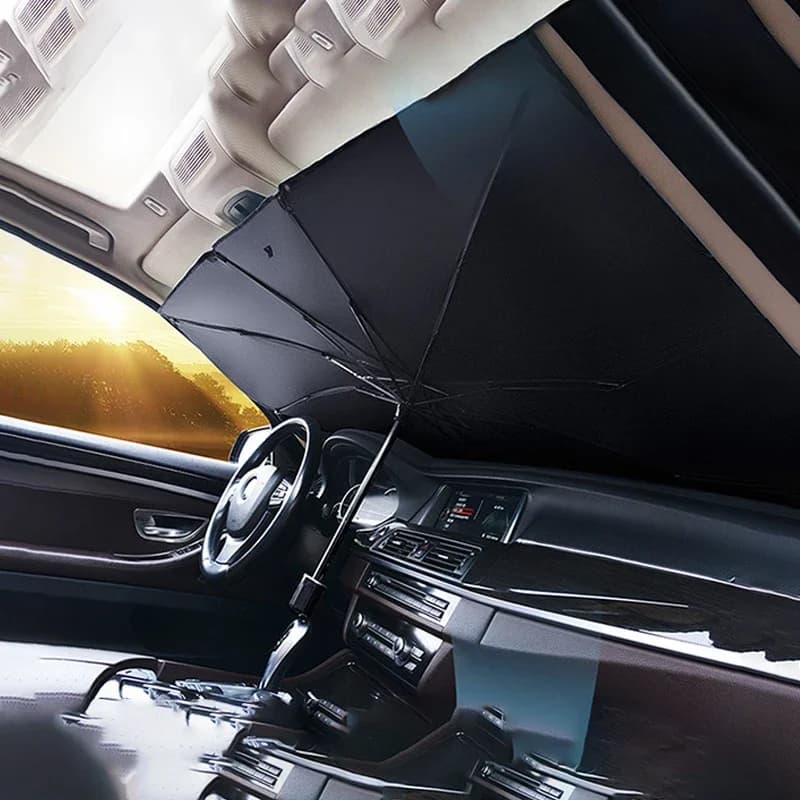 Car Windshield Sun Shade Foldable Reflective UV Protection Front Window Cover — image 2