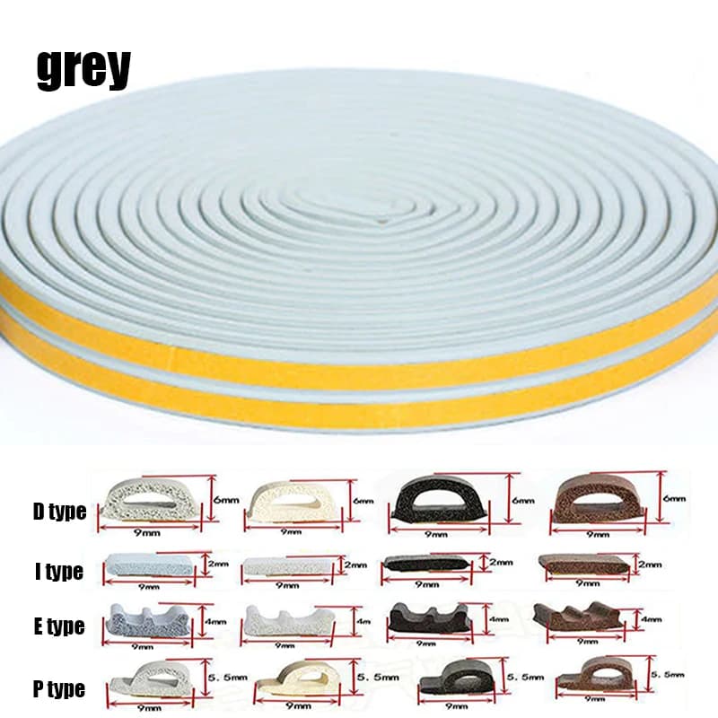 10m Self-Adhesive Door Window Seal Strip Acoustic Foam Weatherstrip — image 10