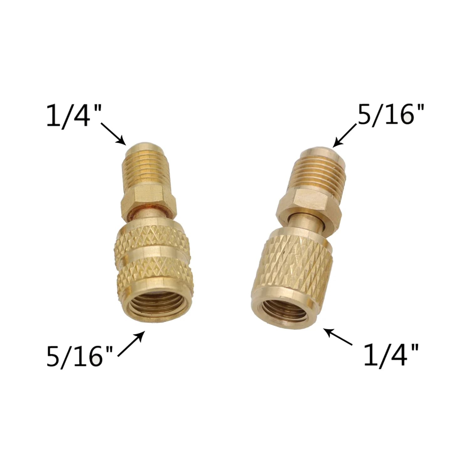 Vacuum Pump Brass Adapter R410a 5/16 SAE F To 1/4 SAE New 1PCS Quick Couplers UK — image 2