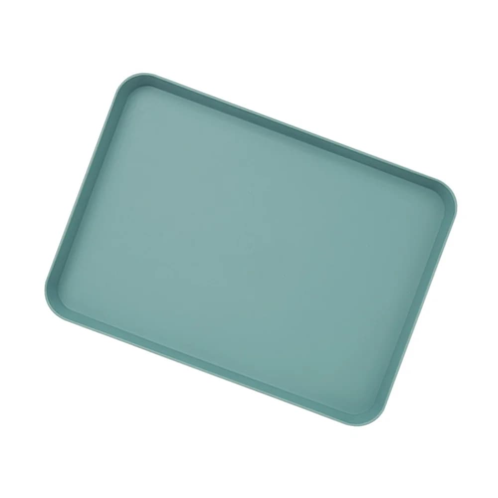 Plastic Serving Tray Flat Base Raised Sides Food Transport Tray 34x24cm — image 2