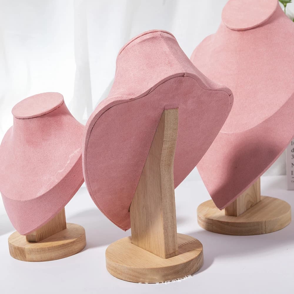 Wooden Mannequin Bust Necklace Display Stand Jewellery Holder — image 3