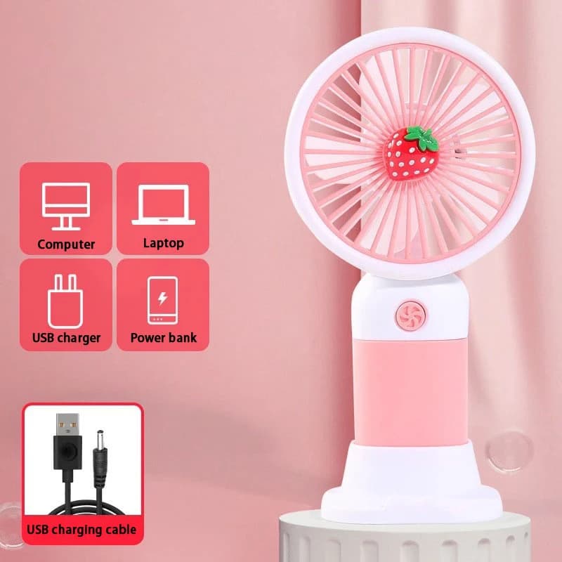USB Rechargeable Portable Handheld Fan Dual Purpose Hand & Desktop Summer Fan — image 14
