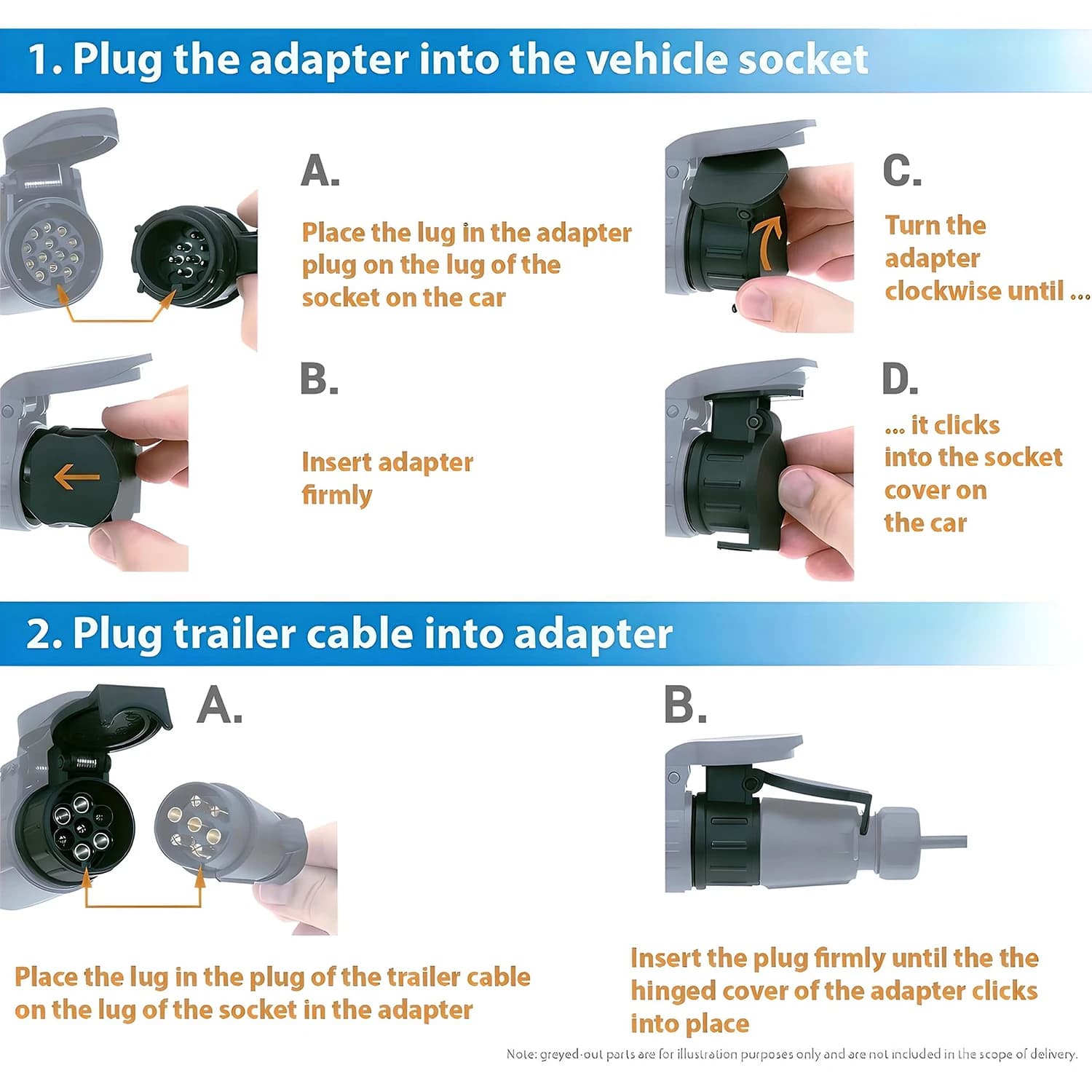 13 Pin to 7 Pin Trailer Towing Adapter Plug 12V Caravan Truck Towbar Connector — image 5