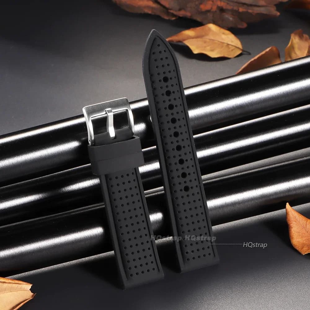 Soft Rubber Watch Strap Men Women Sport Waterproof Silicone 20mm Breathable Band — image 8